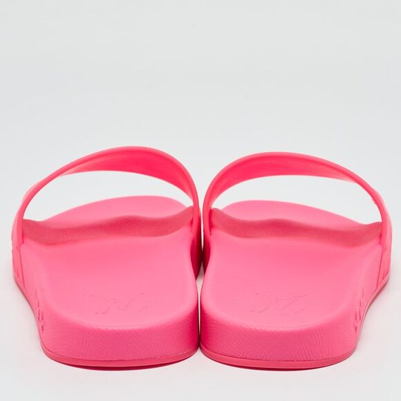 Louis Vuitton Pink Rubber Waterfront  Pool Slides Size 39 - Picture 5 of 7
